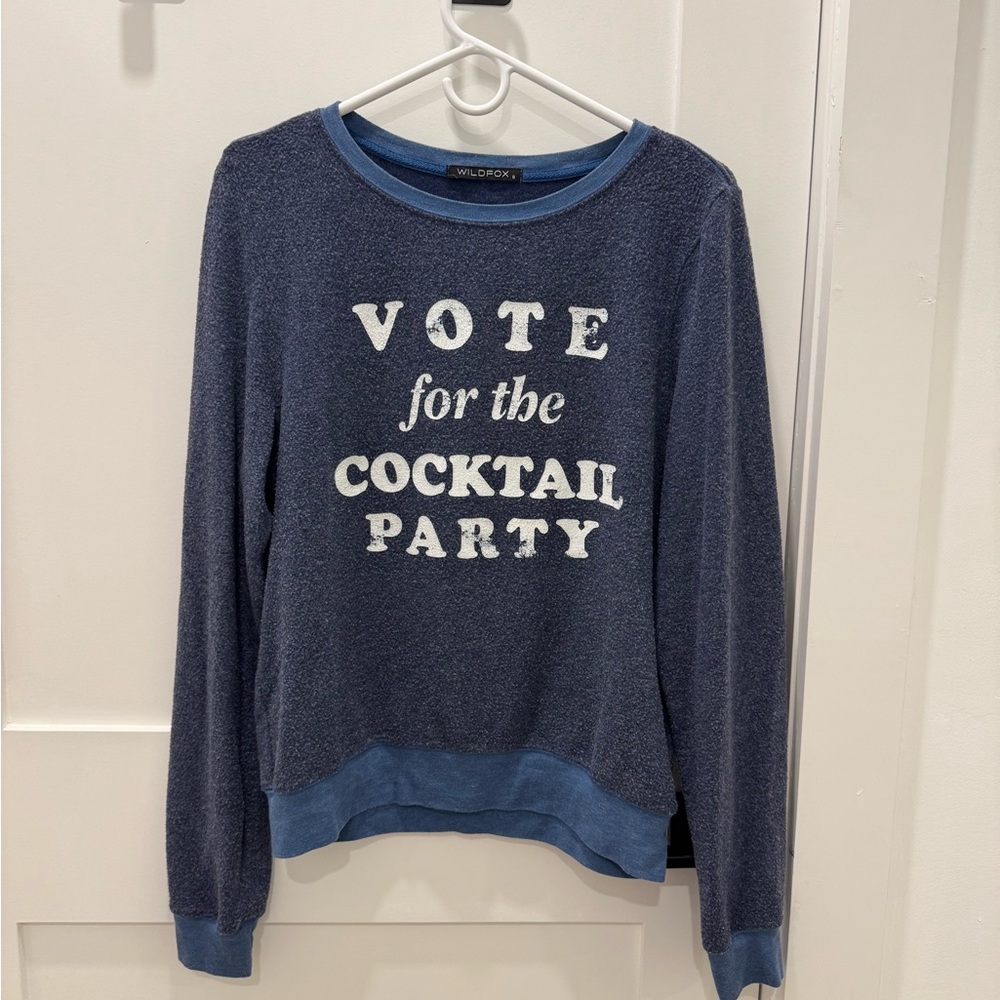 Wildfox Blue Sweatshirt Size Small